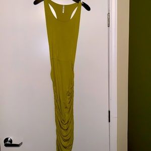 Boutique Lime Green Scrunch Dress